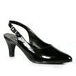 3 Inch Sexy High Heel Shoe Slingback Block Heel Shoe Black Patent