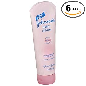 Johnson's Baby Cream, 8-Ounce Tubes (Pack of 6)