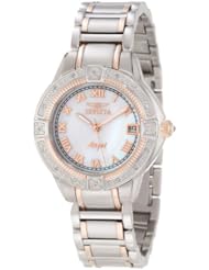 Invicta Womens 12806 Angel Mother-Of-Pearl Dial Diamond Accented Watch