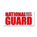 United States National Guard with Flag - Window Bumper Sticker