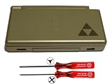 Nintendo DS Lite replacement housing in LIMITED EDITION GOLD WITH MOTIF including opening tools and instructions - Full Complete Kit to replace your damaged/broken cover/housing for the DS Lite including matching buttons, new top lens and FREE Stylus as well as *FREE OPENING TOOLS & INSTRUCTIONS*- Hi-TEC ESSENTIALS