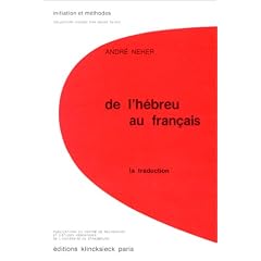 De l'h�breu au fran�ais : Manuel de l'h�bra�sant, la traduction