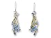 Clearly Charming Sunflower Cat Sterling Silver and Enamel Earrings by Zarah