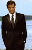 Mens Black 2 Button Super 120s Slim Fit Side Vented Single Breasted Wool Tuxedo by Ike Behar