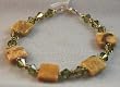 Peanut Jasper w/Khaki Hand crafted Swarovski Bracelet