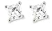 Platinum, Princess-Cut, Diamond 4-Prong Stud Earrings (1 1/2 cttw, G-H Color, VS2 Clarity)