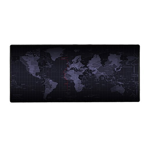 CmhooLarge Gaming Mouse Pad/Mat with Smooth Surface and Stitched Edges Non-Slip Rubber Base Extended Game Mouse Mat|27.5" x 11.8" x 0.1" (Map(70 * 30 * 0.3cm))