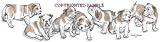 English Bulldog - Puppies in a Row by Cindy Farmer