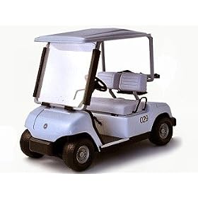 Click here to buy Yamaha Miniature Golf Cart Model (White) 1:12 scale diecast car by Yatming by Yatming.