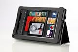 MoKo(TM) Leather Folding Cover Case With Stand for Amazon Kindle Fire, BLACK
