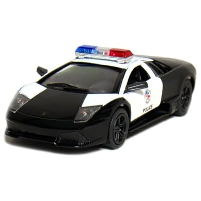 12 pcs in Box: 5" Lamborghini Murcielago LP640-4 Police1:36 Scale (Black/White)