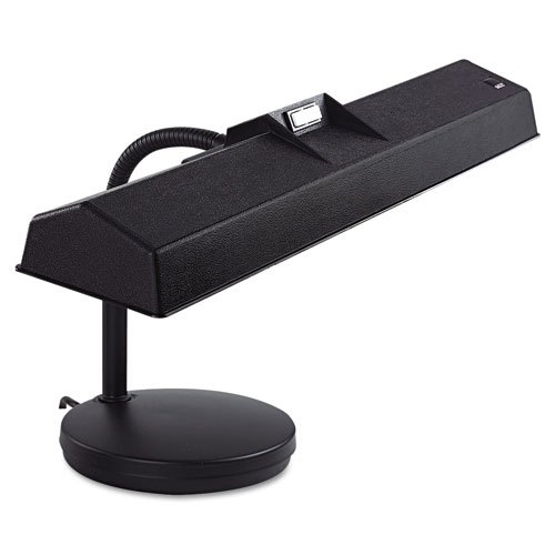 Electrix Illumination 2066-BK Extra Bright Fluorescent Gooseneck Desk Lamp, 14h, Lexan Shade, Matte Black