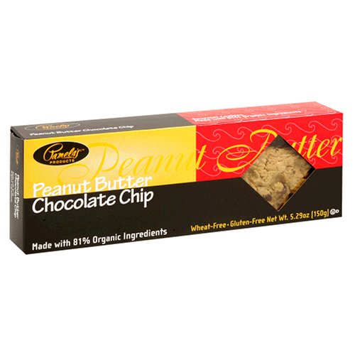 Pamela's Products Organic Peanut Butter Chocolate Chip Cookies, 5.29-Ounce Boxes (Pack of 6)
