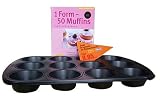 1 Form - 50 Muffins. Mit Kaiser 12-Loch Muffinform