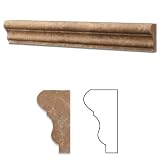 Emperador Light Marble Honed 2 X 12 Milano Molding - Standard Quality - BOX of 15 PCS.