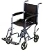 Drive Medical Economy Transport Chair, 19 Inch, Blue