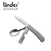 Linder 360203 Hobo Picnic Camping Fork Spoon Folding Utensil Knife