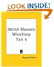 British Masonic Miscellany, Part 4