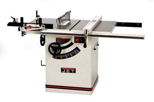 JET 708780K JWSS-CS-PF Supersaw 10-Inch Left Tilt 1-3/4 Horsepower Intermediate Saw with 30-Inch Xacta II Fence, and 2 Cast Iron Extension Wings, 115/230-Volt 1 Phase
