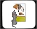 Decorated Mouse Pad with mammal, store, dog, meat, sausage, pet, animal, watching, ca...