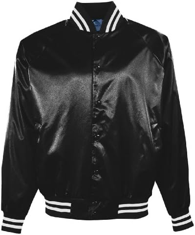 Augusta Sportswear Satin Striped Trim Baseball Jacket