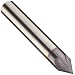 Niagara Cutter CM460 Carbide Chamfering Mill, TiAlN Coated, 4 Flutes, 60 Degree Chamfer End, 3/16" Cut Cutting Length, 1/4" Diameter