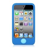 Blue Minisuit Touch Case - Silicone skin design cases for Apple iPod Touch 4g 4th Generation bonus screen protector + Minisuit LCD Cleaner