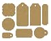 Paper Tags & Shapes 24/Pkg-Raw Kraft-8 Designs/3 Each Paper Tags & Shapes 24/Pkg-Raw Kraft-8 Designs/3 Each