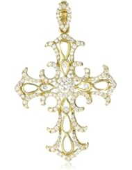 Katie Decker "Gothic" 18k 50 mm Diamond Cross Pendant Necklace
