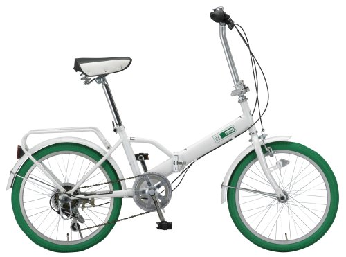 RayChell(レイチェル)20インチ6段変速カラータイヤ折りたたみ自転車 MF-206RC 【3カラー展開】 ホワイト MF-206RC