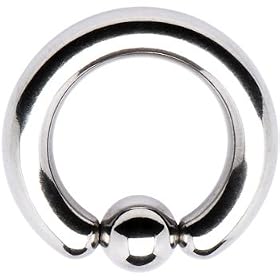 6 Gauge STEEL BCR Captive Ring 1/2" 6mm
