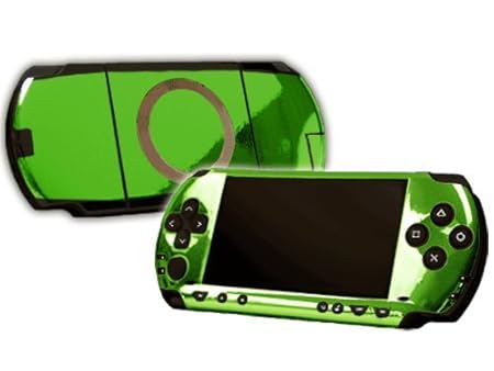 PlayStation Portable 1000 (PSP) Skin - NEW - LIME CHROME MIRROR system skins faceplate decal mod