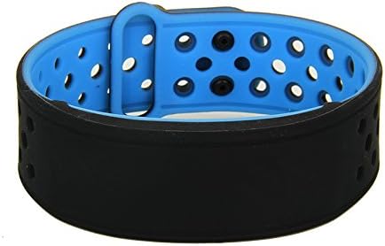 Yescrown Silicone Smart Bracelet Pedometer Calorie Counter Sports Wristband Watch with 3D Acceleration Sensor White LED Display Silent Alarm Waterproof IP67 for Android IOS Smartphones (Black Blue)