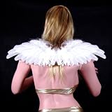 Beautiful White Feather Angel Wings with Free Halo, for teens, woman, man and kids