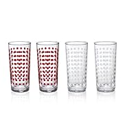 4 Spotted Hi Ball Glasses