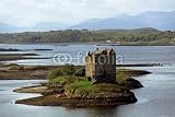Wallmonkeys Peel and Stick Wall Decals - Castle Stalker, Loch Linnhe, Scotland, Uk - 18"W x 12"H Removable Graphic
