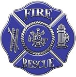 Firefighter Fire Rescue Firefighter Decal Blue 4
