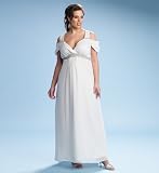 41HYz1Y1yOL. SL160  Plus Size Celine Chiffon Wedding Dress