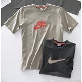 Nike T-Shirt Maenner, sand/schwarz, S
