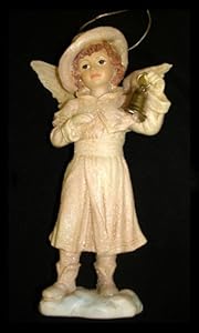 #!Cheap Holiday Snow Angel With Bell Christmas Ornament #W7132