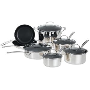 Cuisinart Chef's Classic Nonstick Stainless Steel 12-Piece Cookware Set