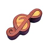 Treble Clef - Secret Handcrafted Wooden Puzzle Box