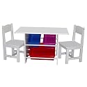 Sourcing Solutions Kids Table with 2 Chairs and 3 Plastic Storage Bins