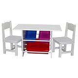 Sourcing Solutions Kids Table with 2 Chairs and 3 Plastic Storage Bins