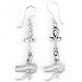 Egyptian Jewelry Silver Eye of Horus & Ankh Earrings