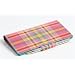 Azalea Pink Tartan Colors Baekgaard Leather Brights Checkbook Cover & Pen, Genuine Leather