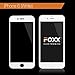 Iphone 6 & 6S 4.7 Inch Tempered Glass Screen Protector FULL WIDTH with White edge - Excellent Fitting Premium 9H Featuring Anti-scratch, Anti-fingerprint, Bubble Free Features By Foxx Electronics