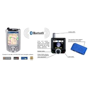 Parrot CK3400 LS-GPS Color Bluetooth Handsfree Car Kit with Integrated GPS Antenna