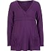 FULL TILT Girls Long Sleeve Baby Doll - Plum