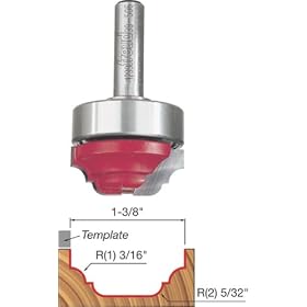 Freud 39-506 1-3 8-Inch Diameter Top Bearing Cove and Bead Groove Router Bit with 3 8-Inch Shank by Freud